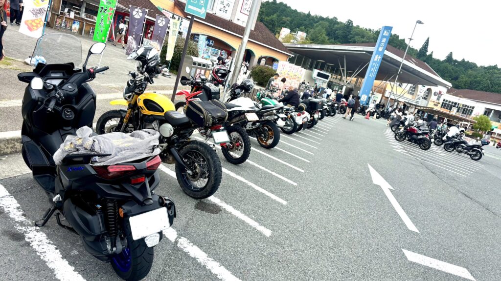針テラスで休憩